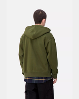 CARHARTT WIP - HOODED AMERICAN SCRIPT TARRAGON