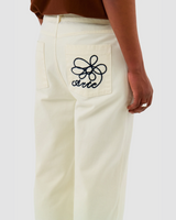 ARTE ANTWERP - ROUND POCKET EMBROIDERY JEANS CREAM