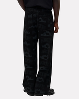 ARTE ANTWERP - HEART PRINT PANTS LASER BLACK
