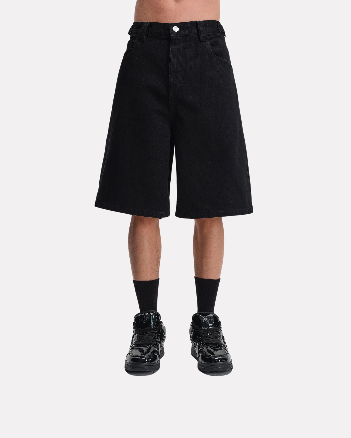 VICINITY - MIDNIGHT BLACK DENIM JORTS