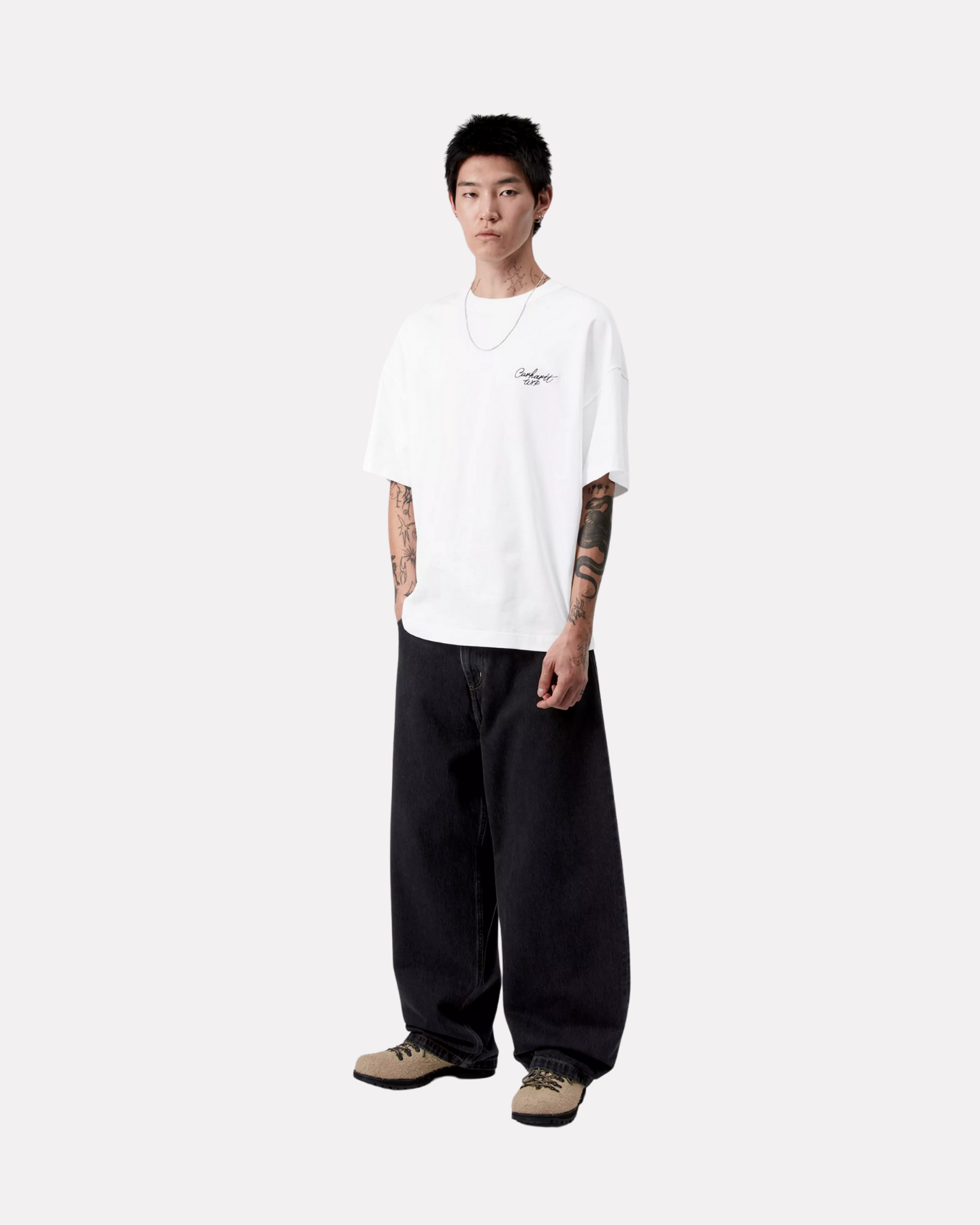 CARHARTT WIP - SIGNATURE SCRIPT TEE WHITE