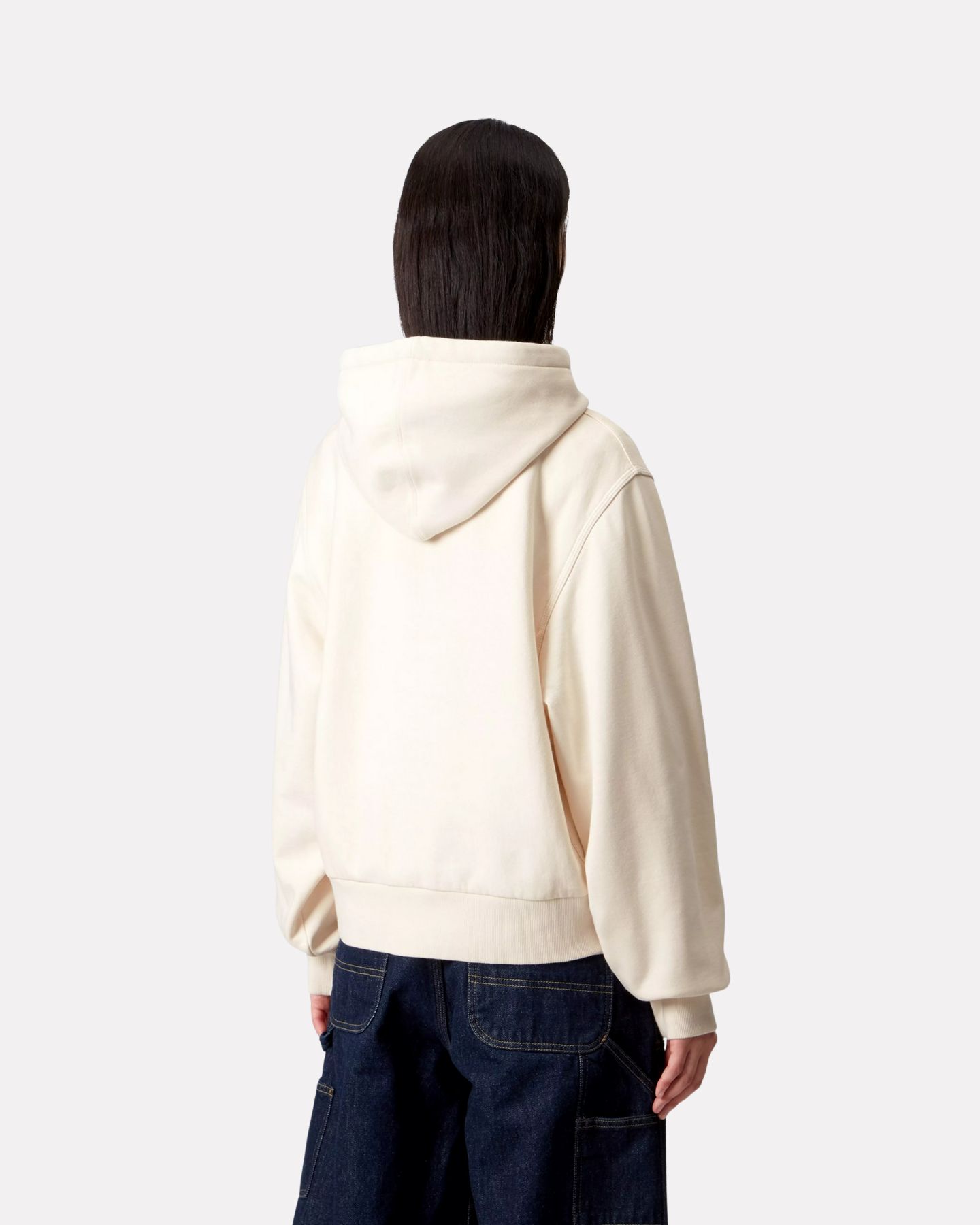 CARHARTT WIP - HOODED AMERICAN SCRIPT SWEATSHIRT NATURAL