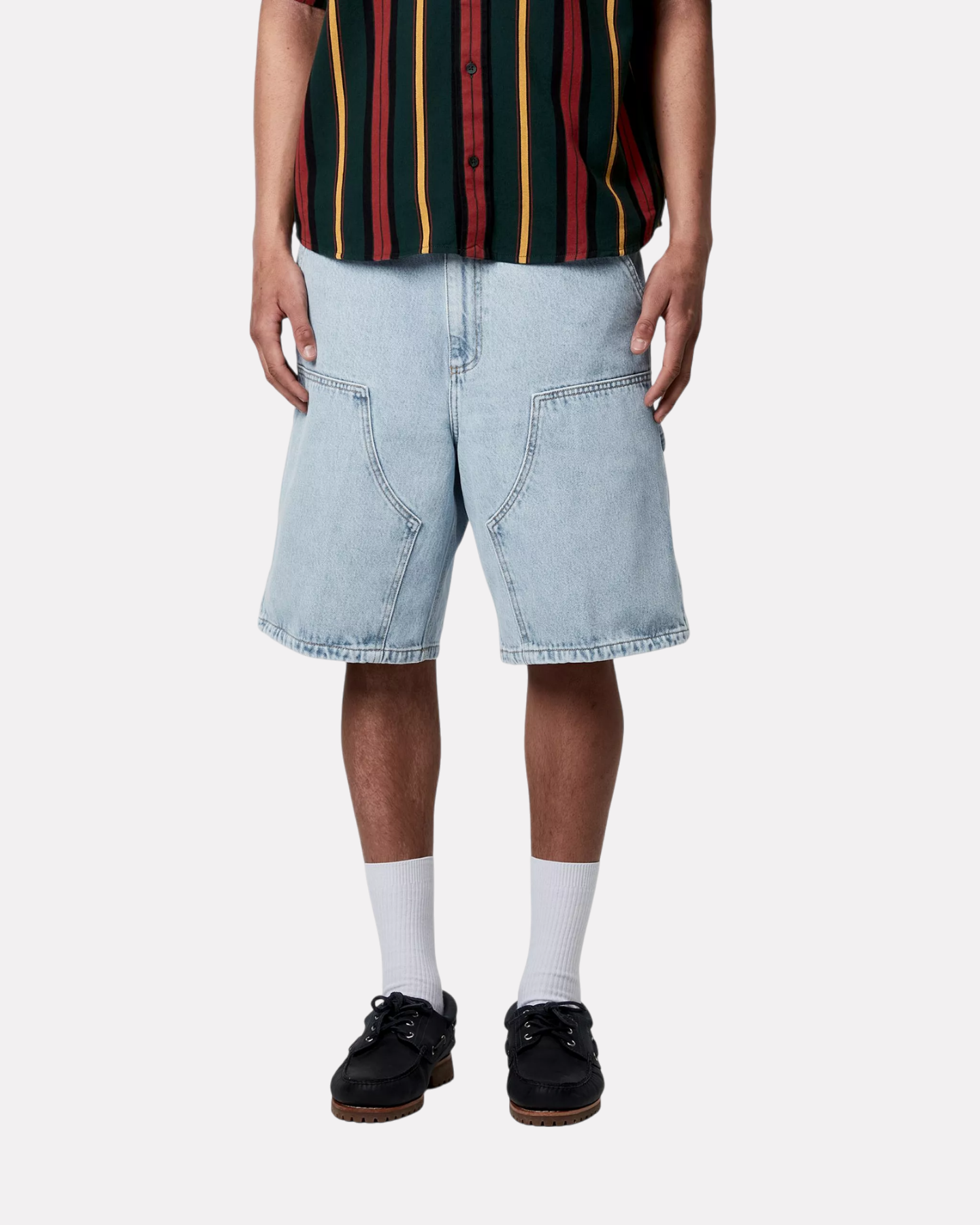 Carhartt Wip - Double knee short blue stone bleached