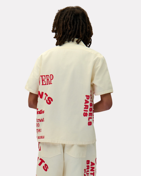 ARTE ANTWERP - RED PRINT BEIGE SHIRT CREAM