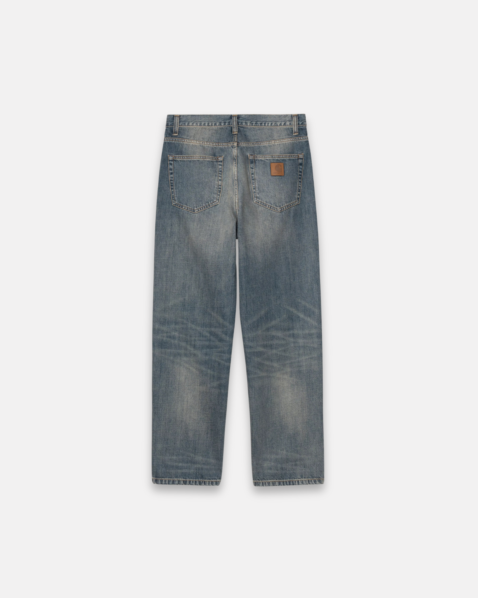 CARHARTT WIP - AARON DENIM PANTS BLUE WORN USED WASH