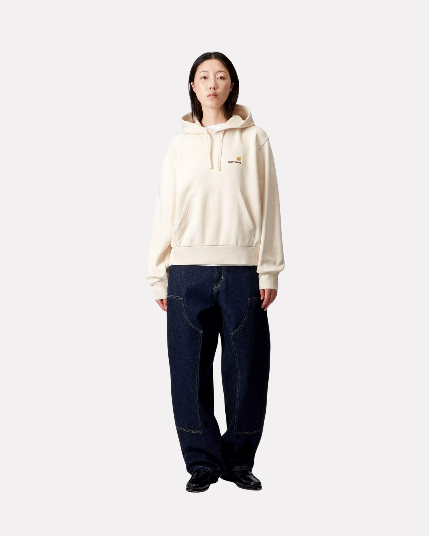 CARHARTT WIP - HOODED AMERICAN SCRIPT SWEATSHIRT NATURAL