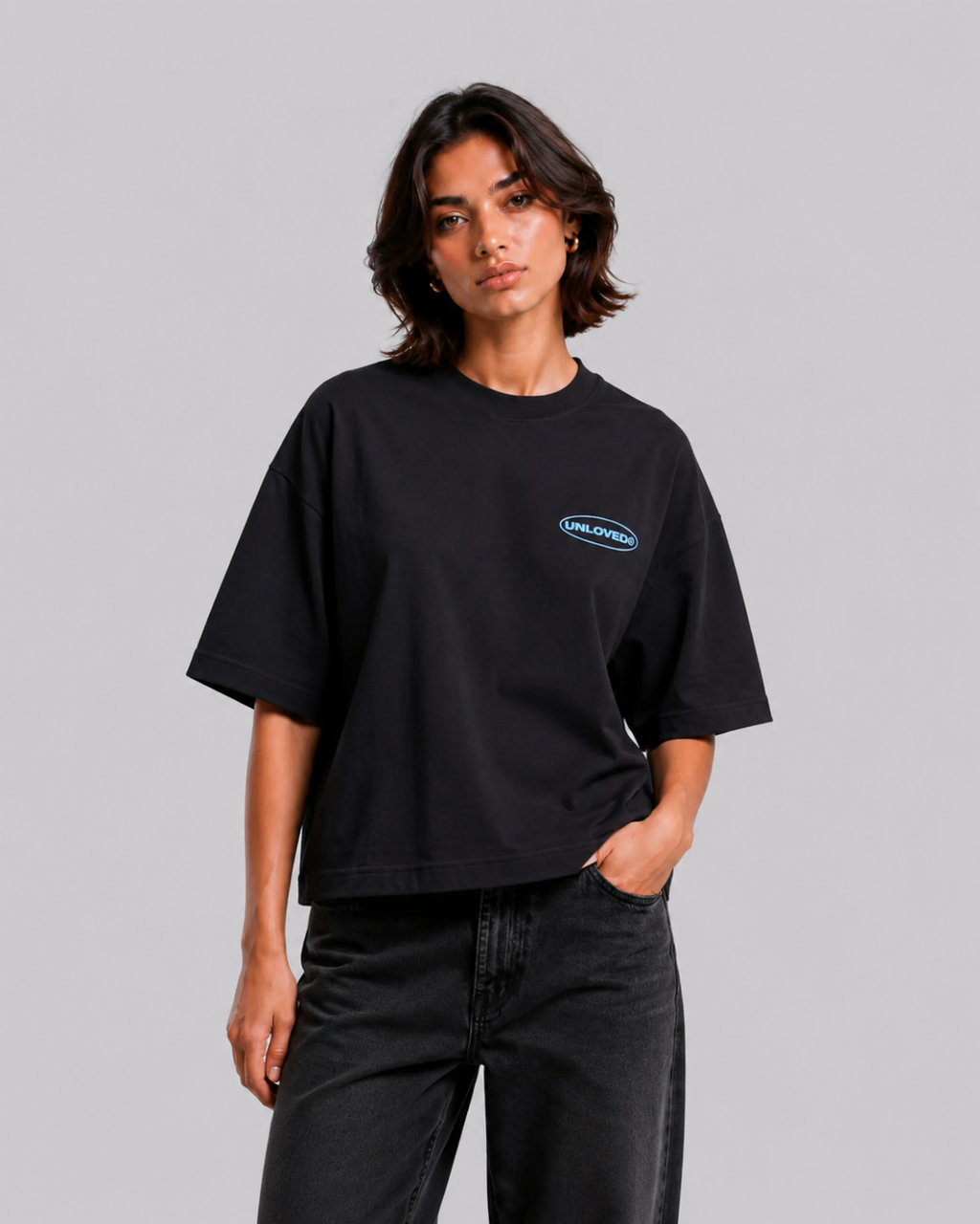 Unloved - Call me boxy tee nero