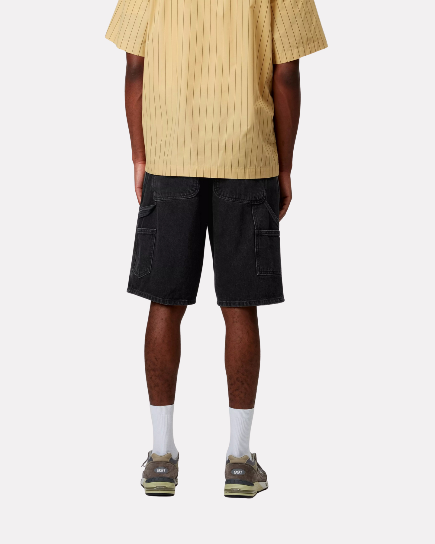 Carhartt Wip - Single knee short black stone washed