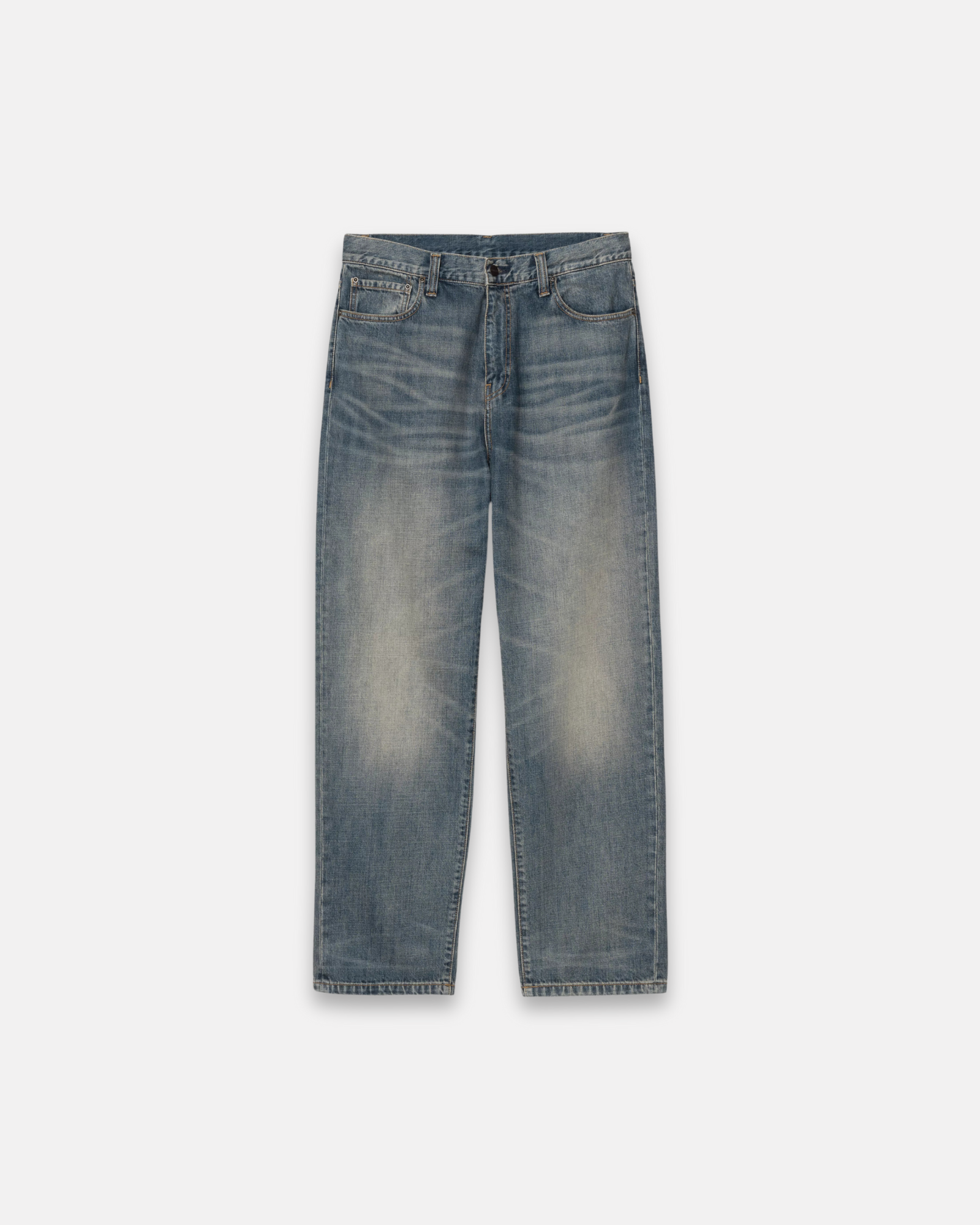 CARHARTT WIP - AARON DENIM PANTS BLUE WORN USED WASH