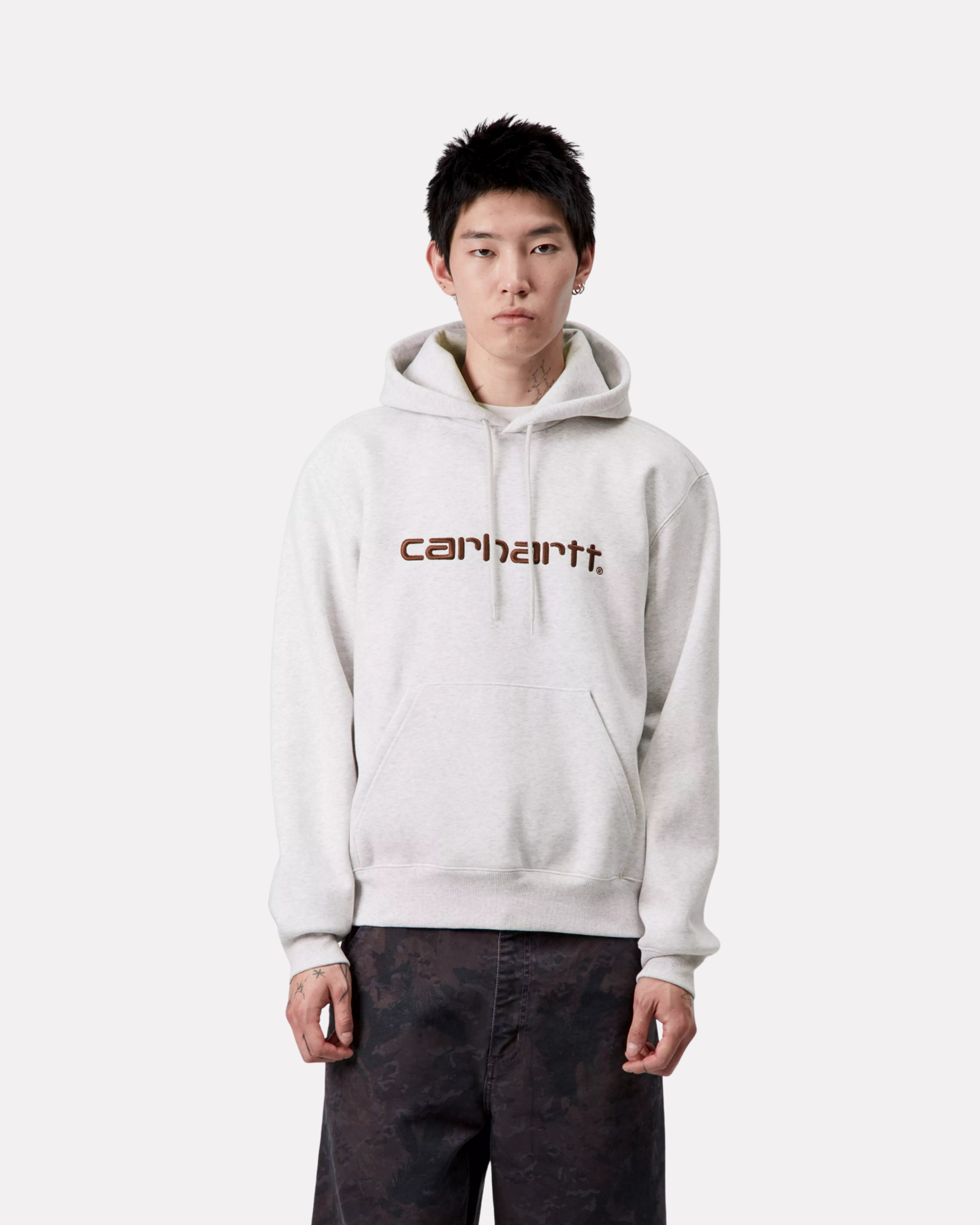 CARHARTT WIP - HOODED SWEATSHIRT ASH HEATHER