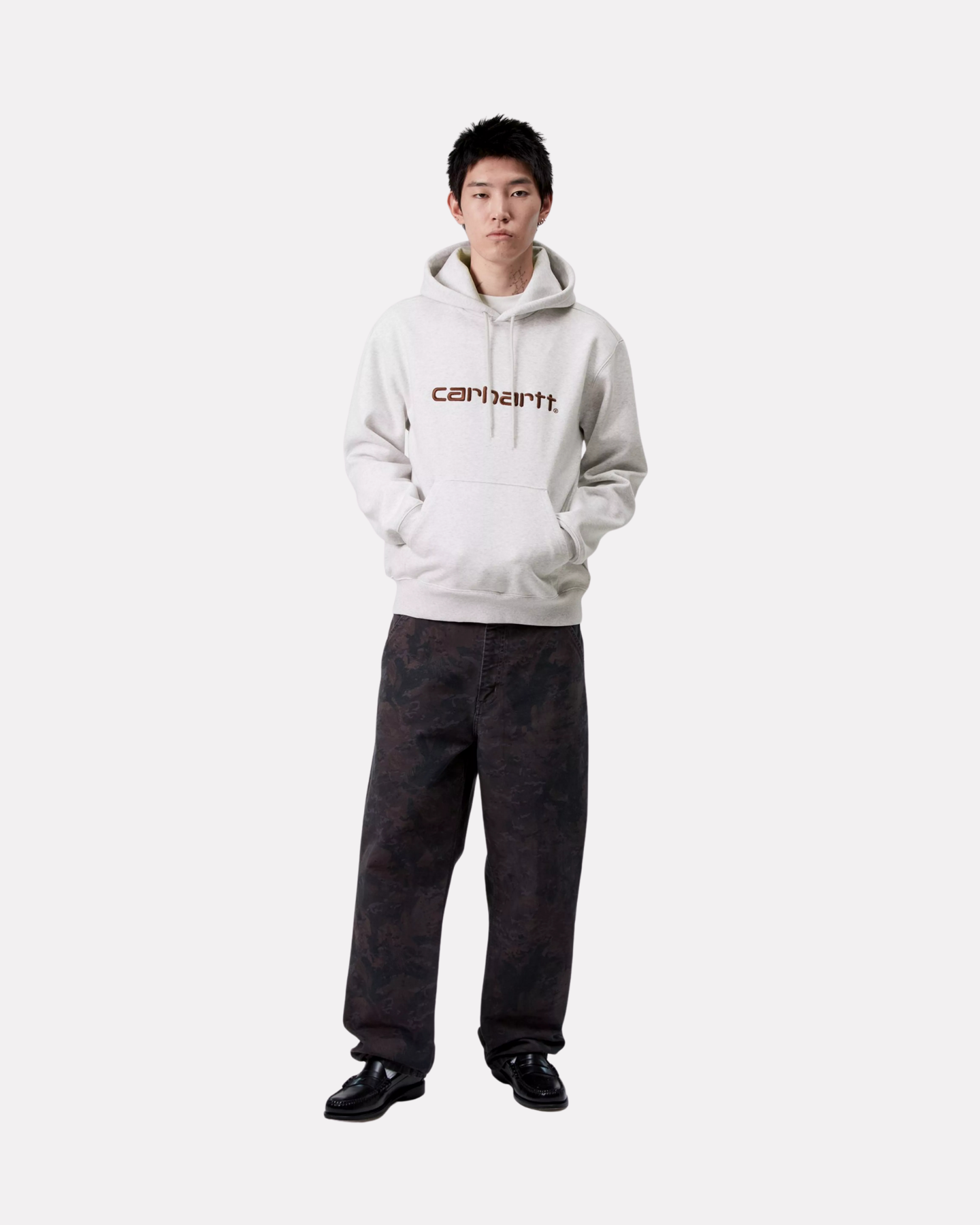 CARHARTT WIP - HOODED SWEATSHIRT ASH HEATHER