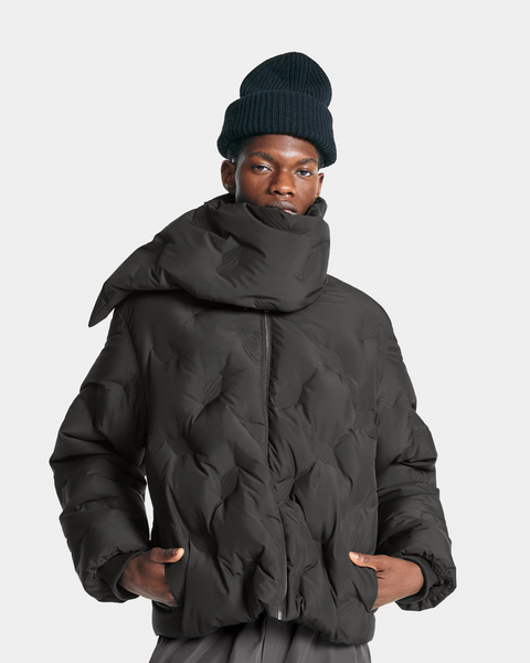 DAILY PAPER - AYAN MONOGRAM PUFFER JACKET JET BLACK