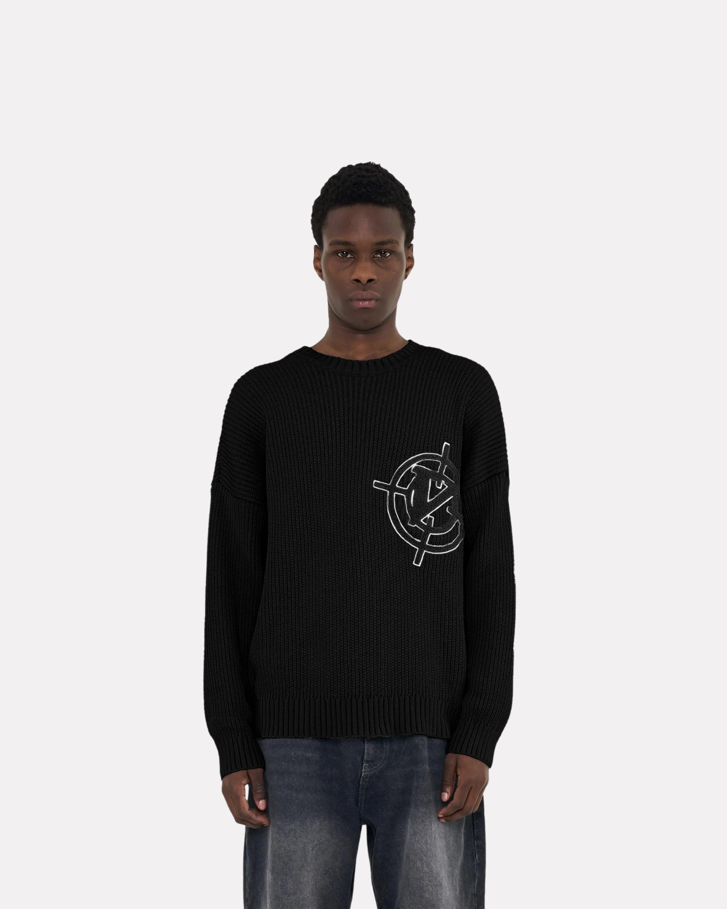 VICINITY - V-LOGO KNITWEAR BLACK