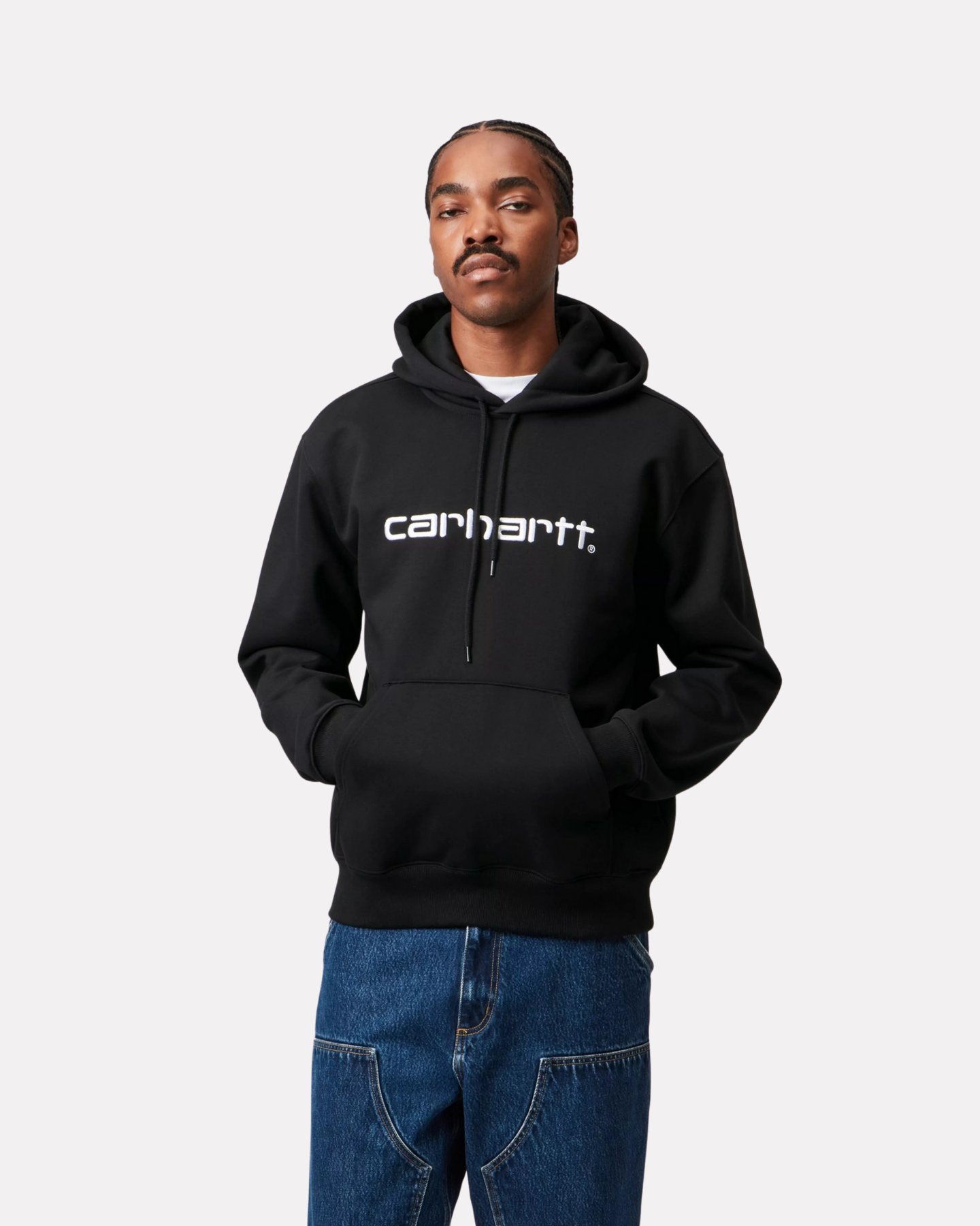 CARHARTT WIP - HOODED SWEATSHIRT BLACK