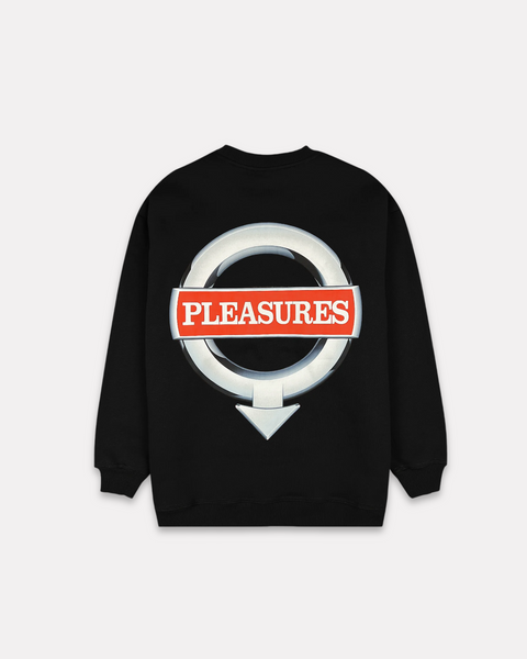 PLEASURES - LANGUAGE CREWNECK NERO