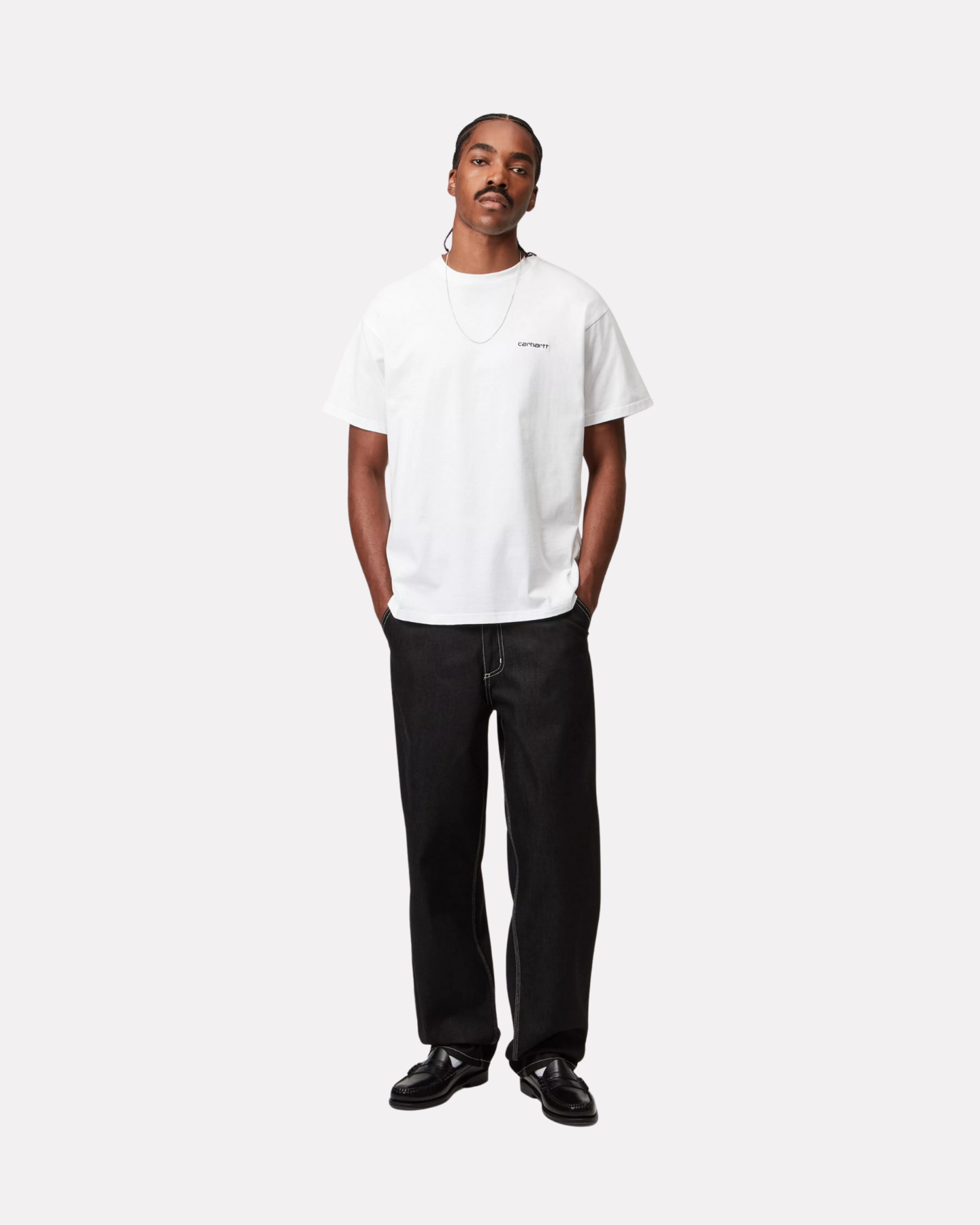 Carhartt Wip - Script embroidery tee white