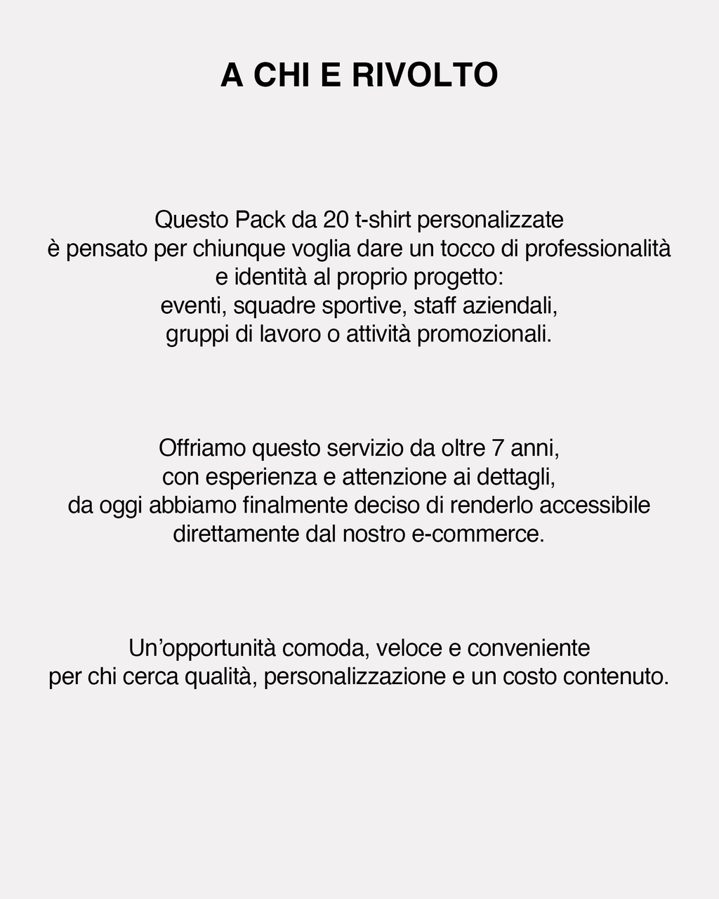 Pack 20 T-Shirt Personalizzato