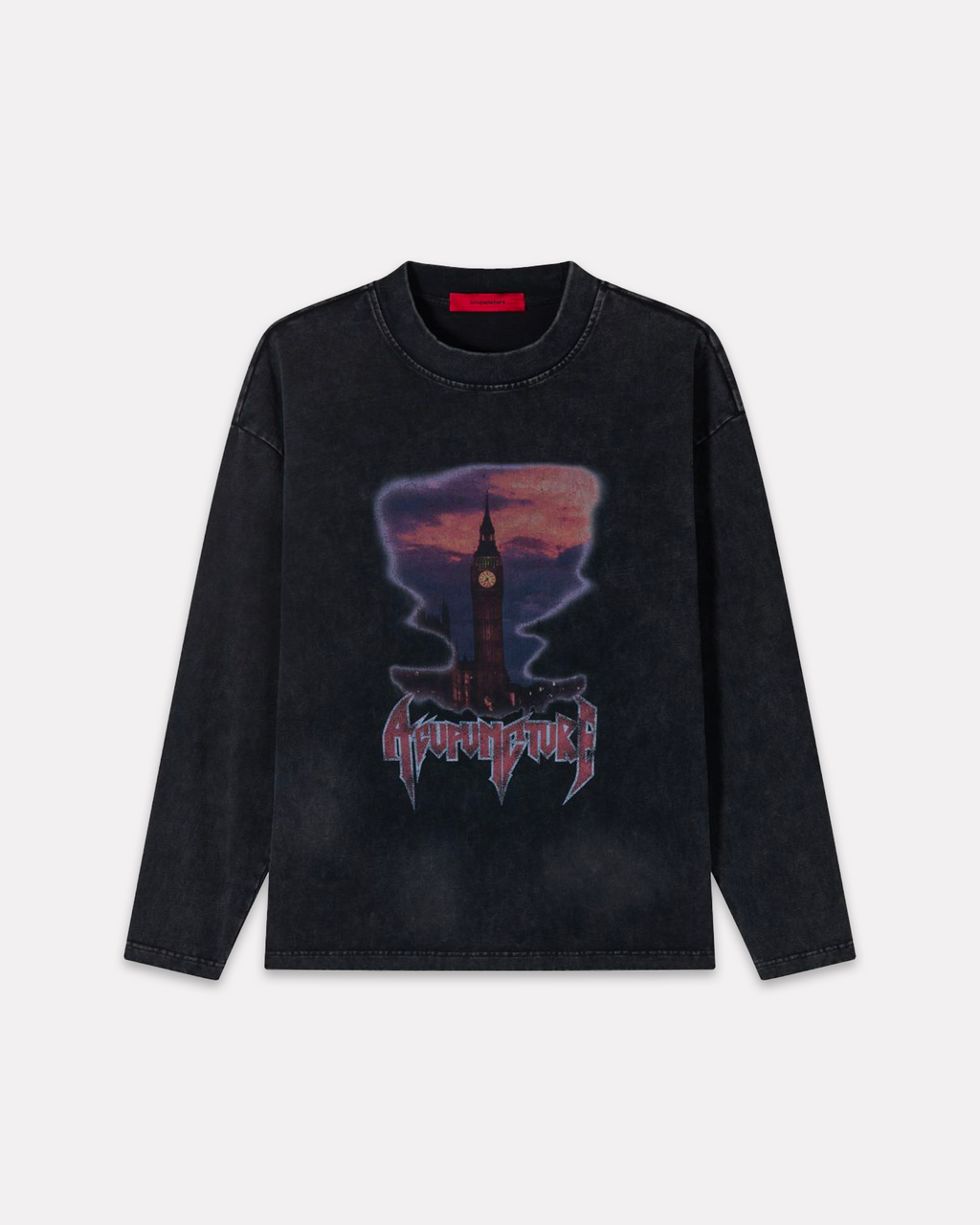 ACUPUNCTURE - BIG BEN LONGSLEEVE TEE BLACK