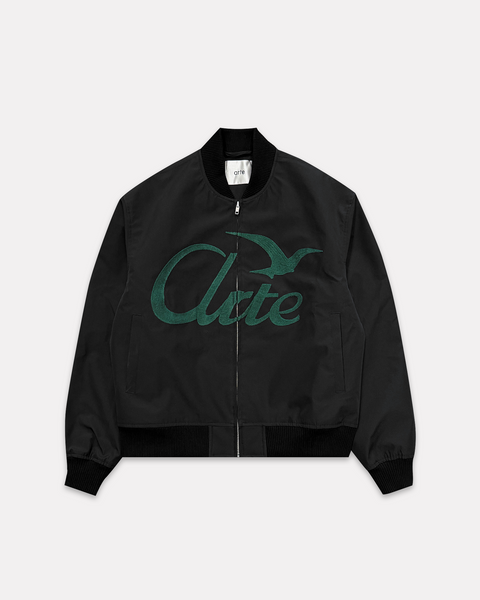 ARTE ANTWERP - LOGO BIRD BOMBER JACKET BLACK