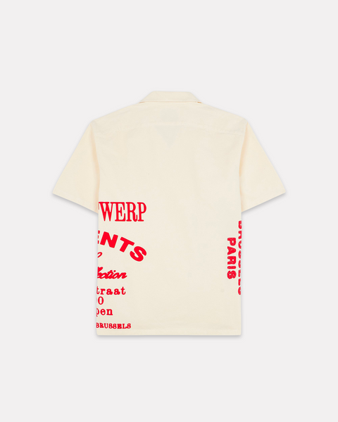 ARTE ANTWERP - RED PRINT BEIGE SHIRT CREAM