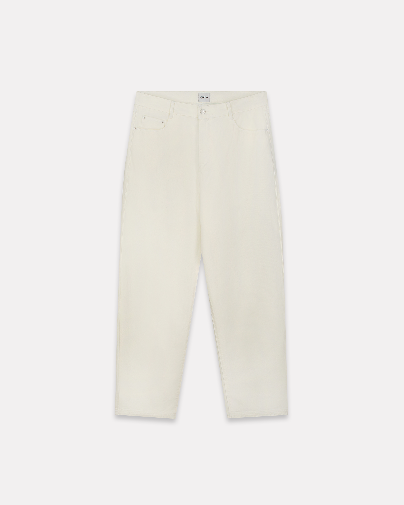 Arte Antwerp - Round pocket embroidery jeans cream