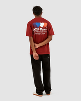 ARTE ANTWERP - HEART FRANCE BACK PRINT TEE BORDEAUX