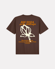 ARTE ANTWERP - BACK CLOSE FLOWER TEE BROWN