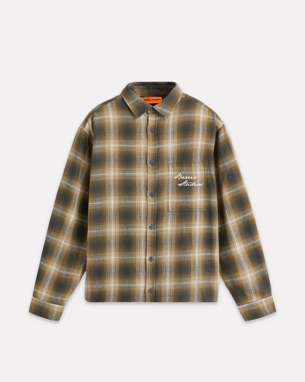BARRIO STUDIOS - BOXY CHECK SHIRT GIALLO