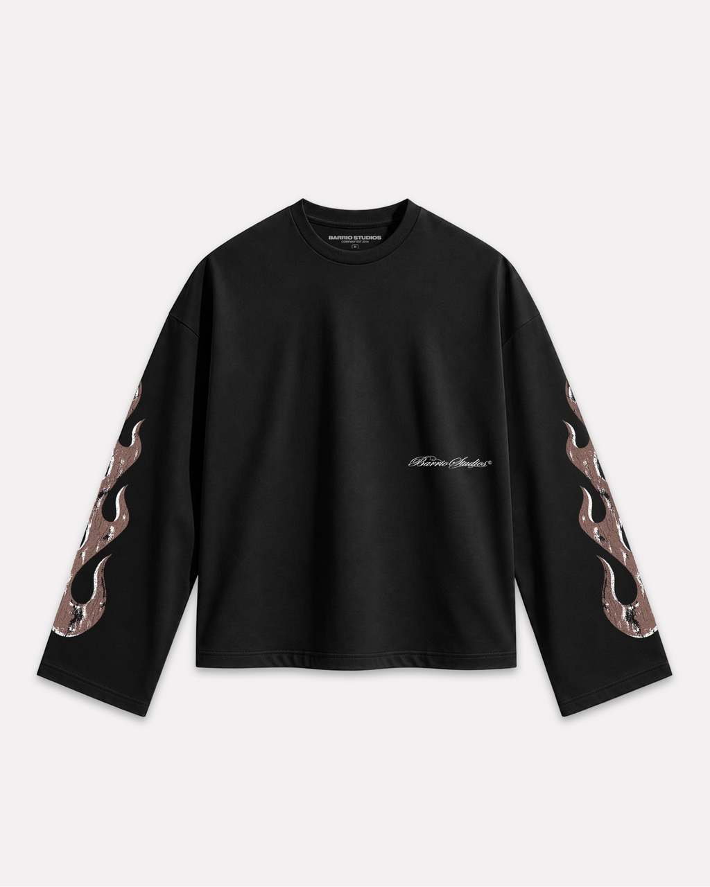 Barrio Studios - Flame longsleeve tee nero