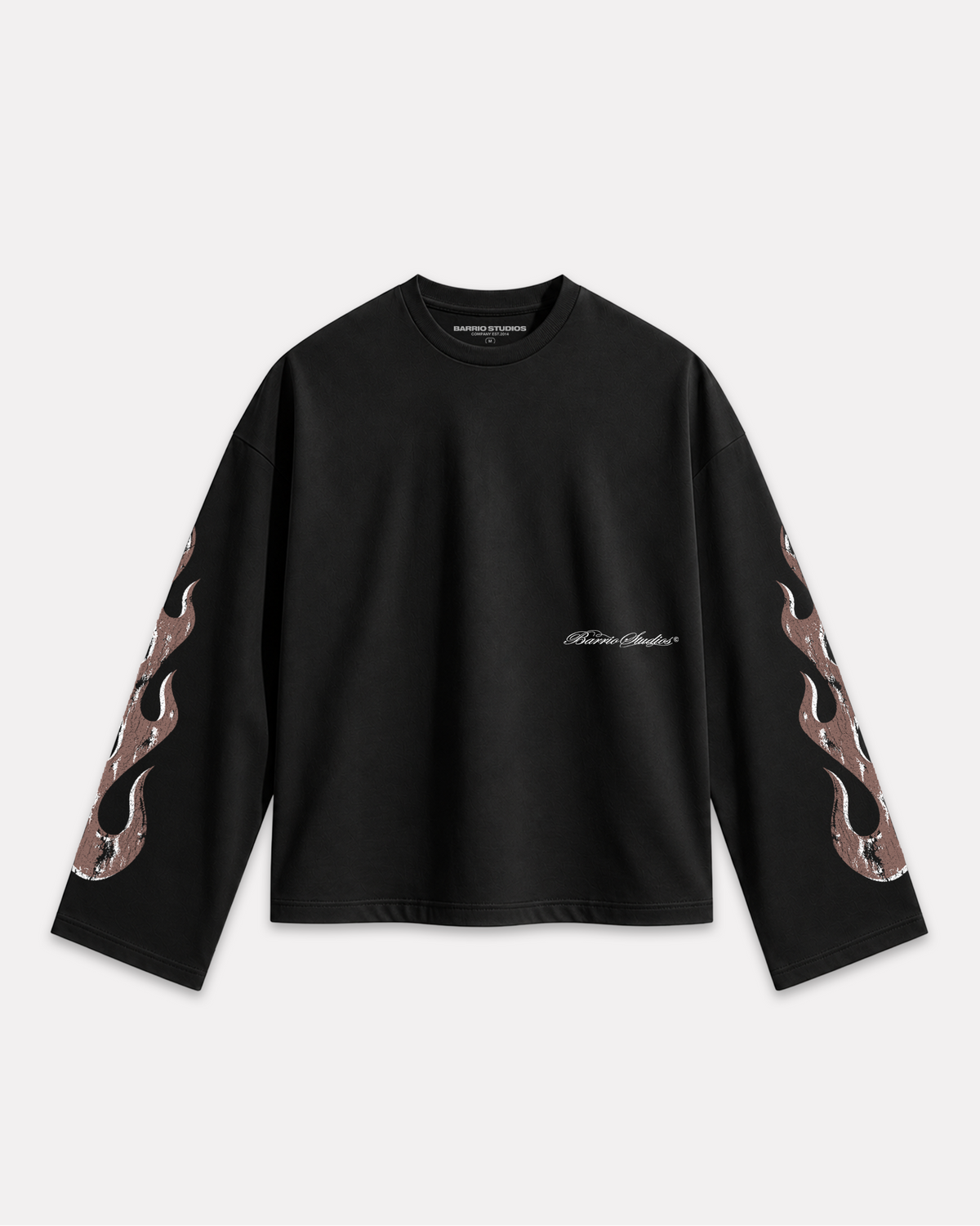 Barrio Studios - Flame longsleeve tee nero