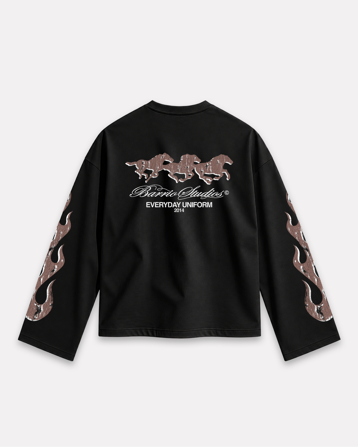 Barrio Studios - Flame longsleeve tee nero