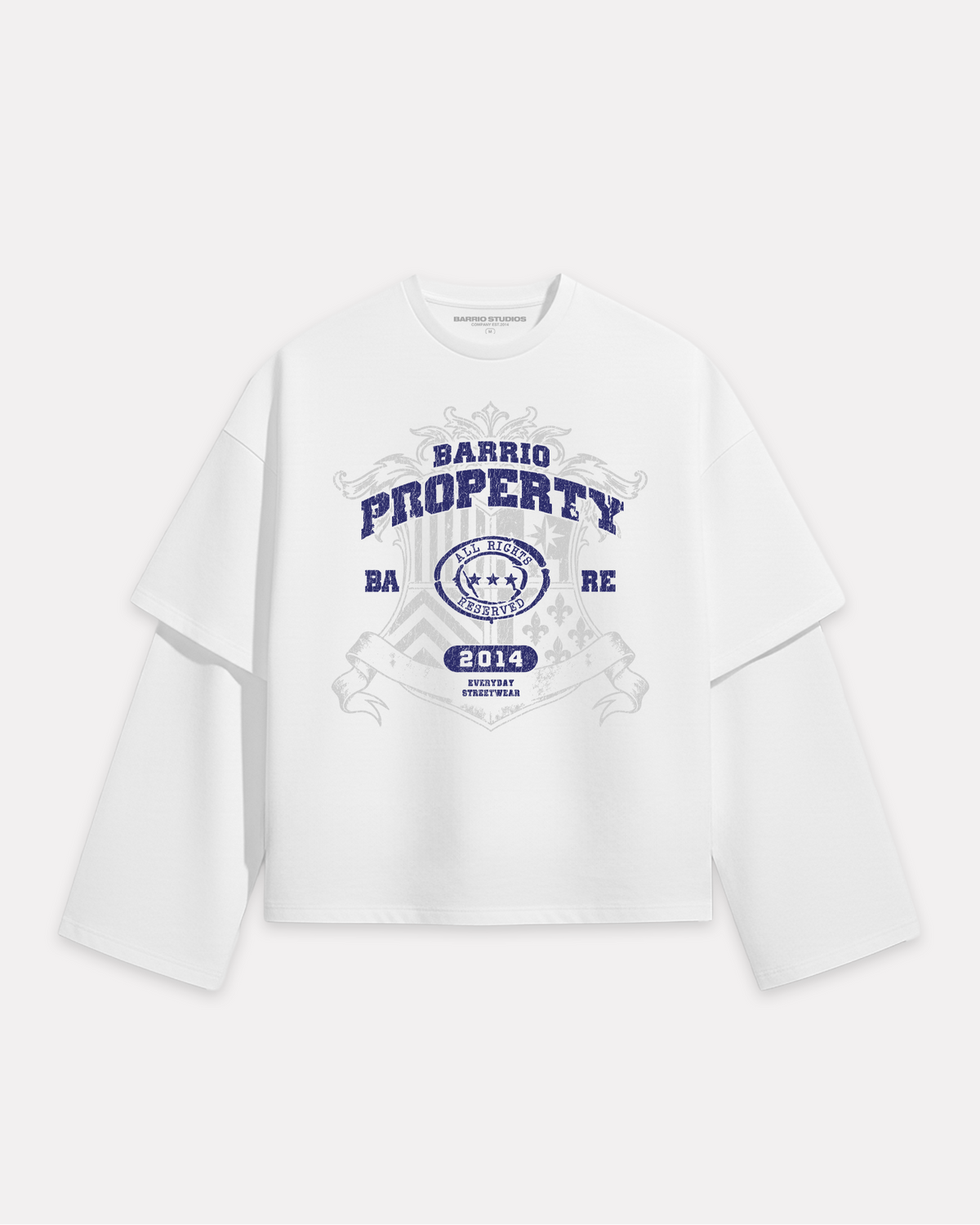 Barrio Studios - Property longsleeve tee bianco