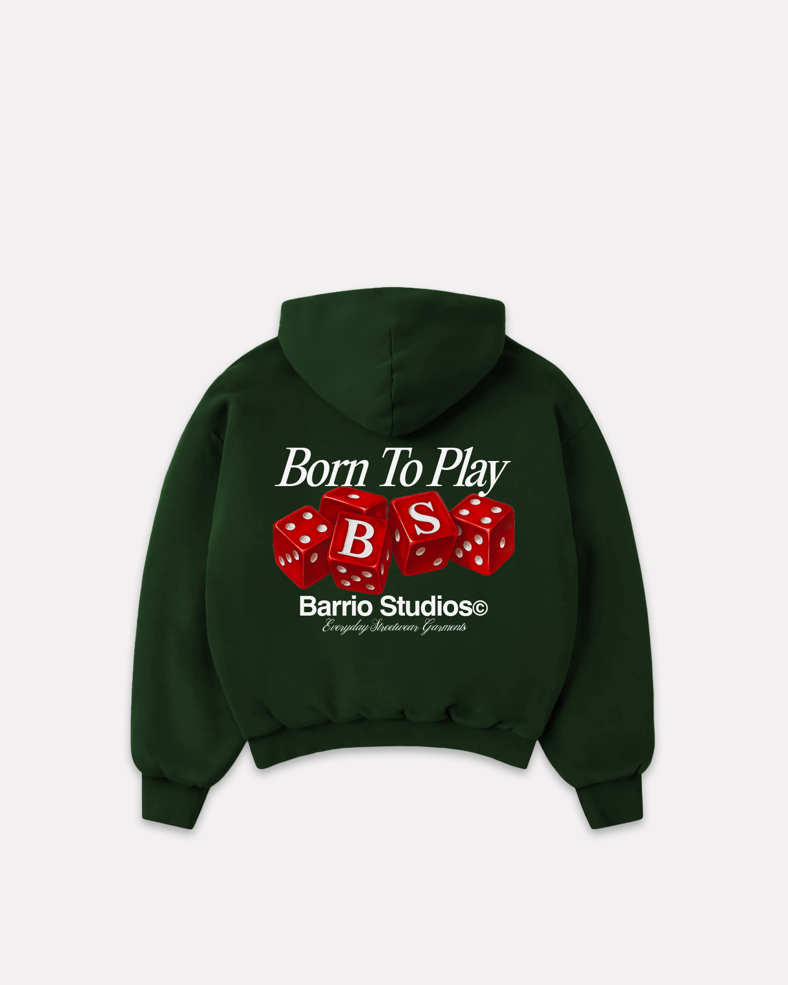 BARRIO STUDIOS - DICES BOXY HOODIE DARK GREEN