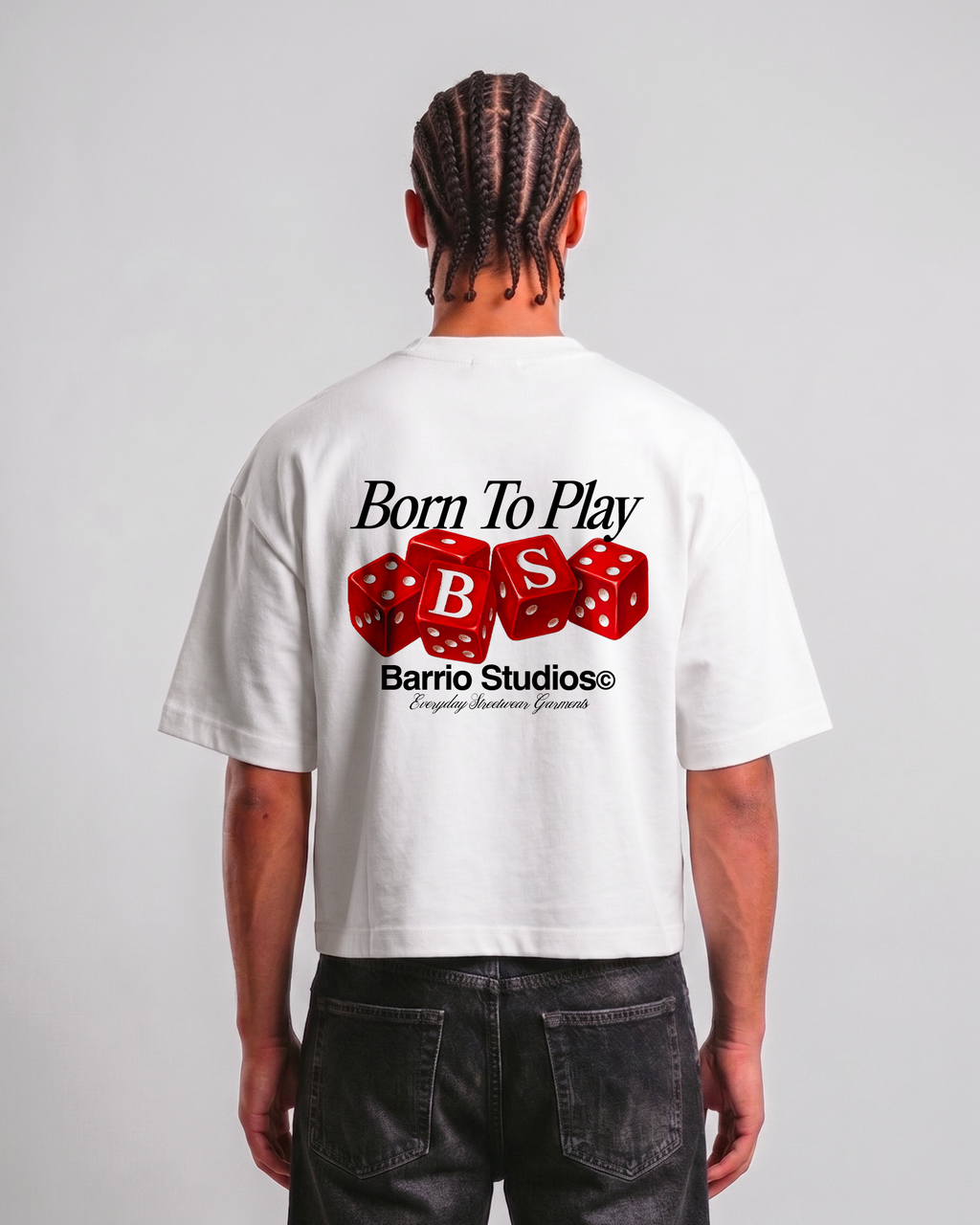 Barrio Studios - Dices boxy tee bianco
