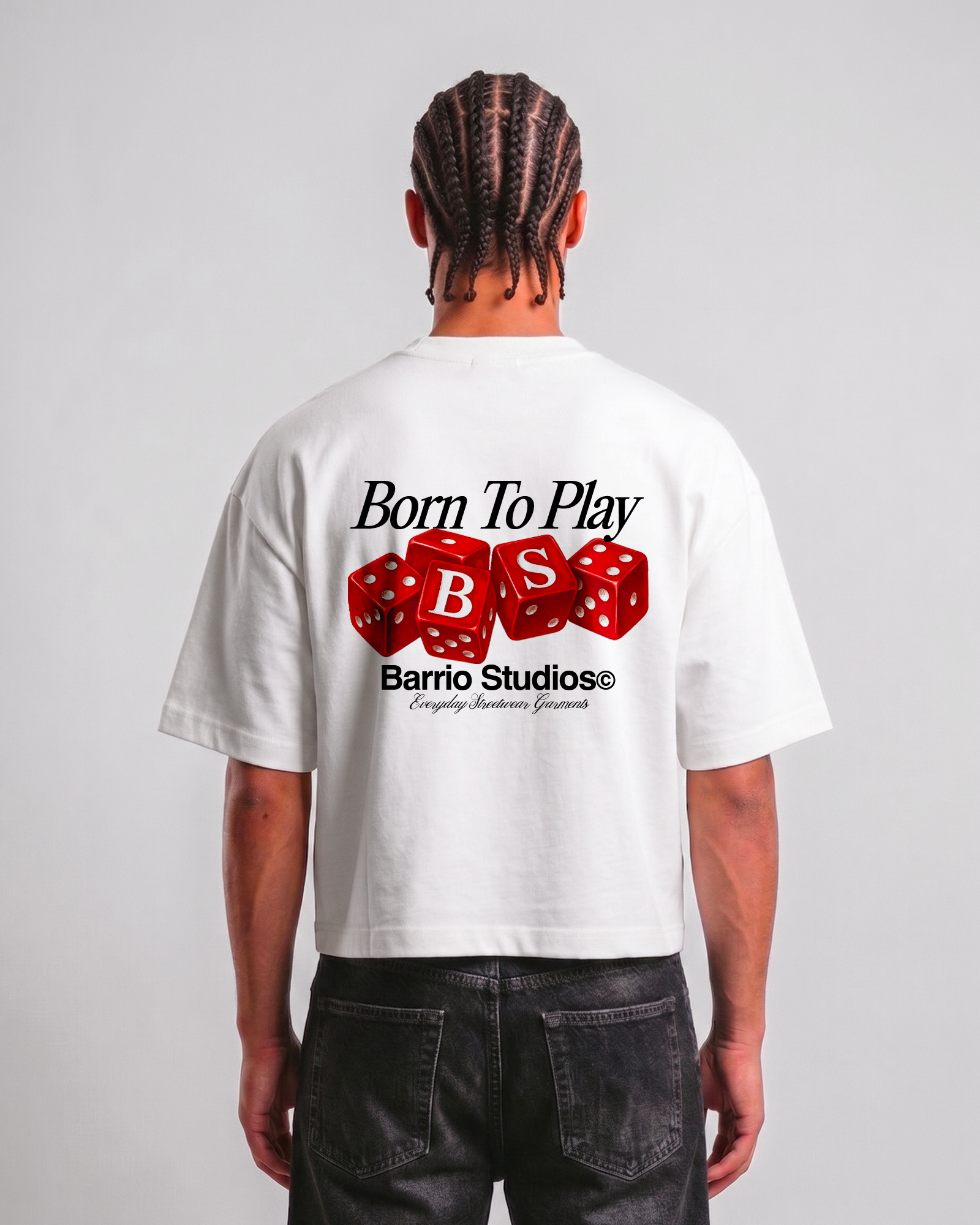 Barrio Studios - Dices boxy tee bianco