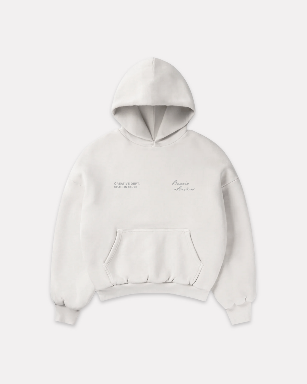 Barrio Studios - Rainbow boxy hoodie bianco