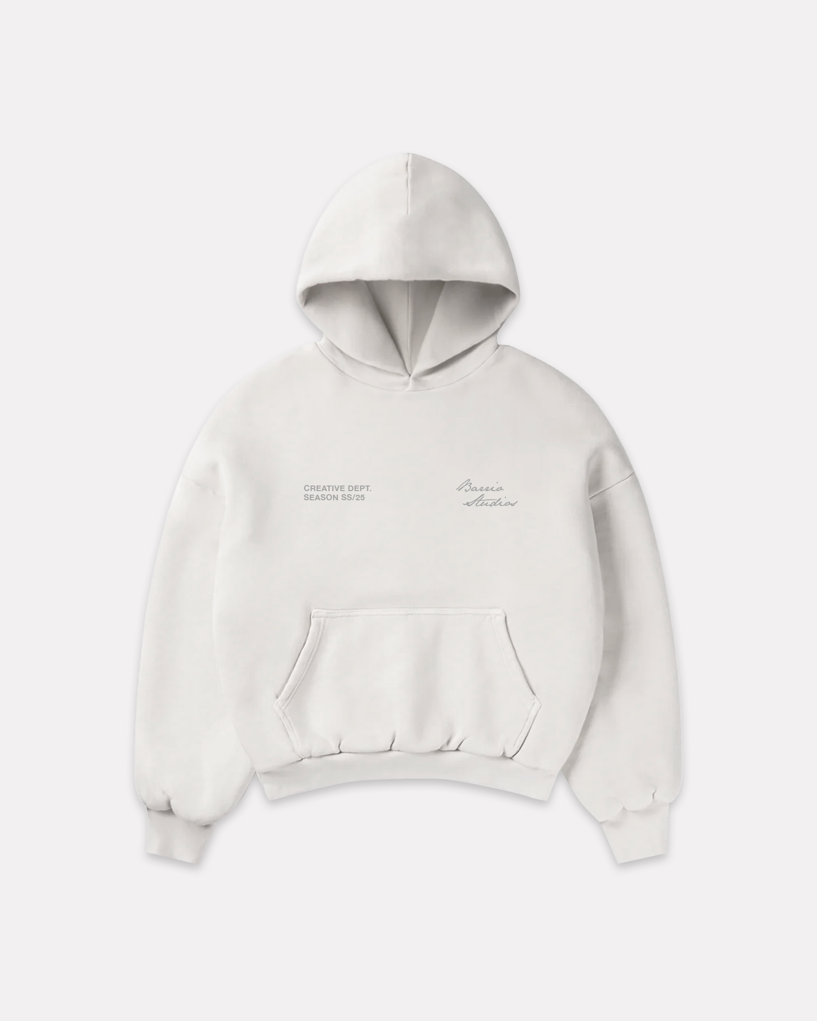 Barrio Studios - Rainbow boxy hoodie bianco