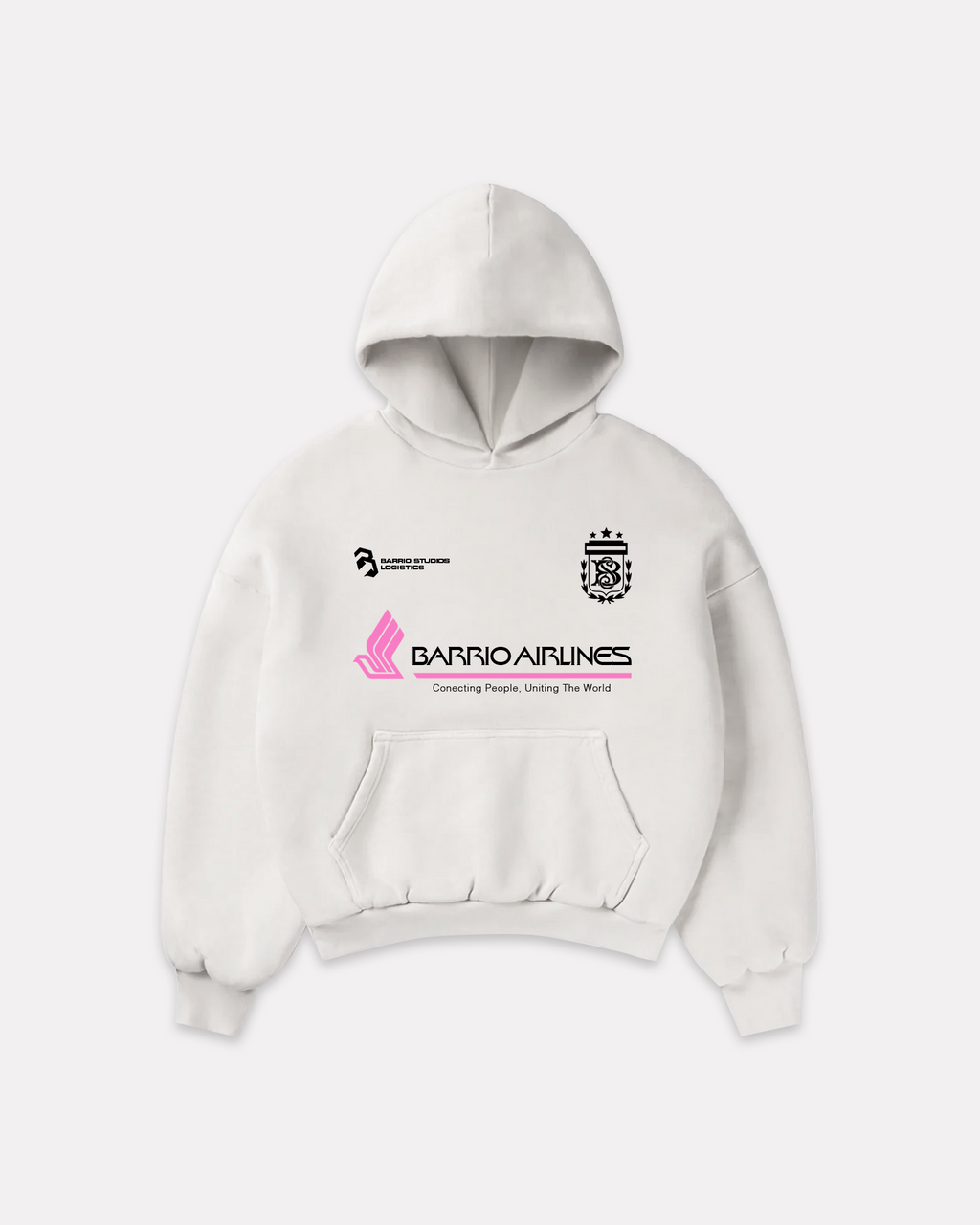 BARRIO STUDIOS - TEAM BOXY HOODIE BIANCO