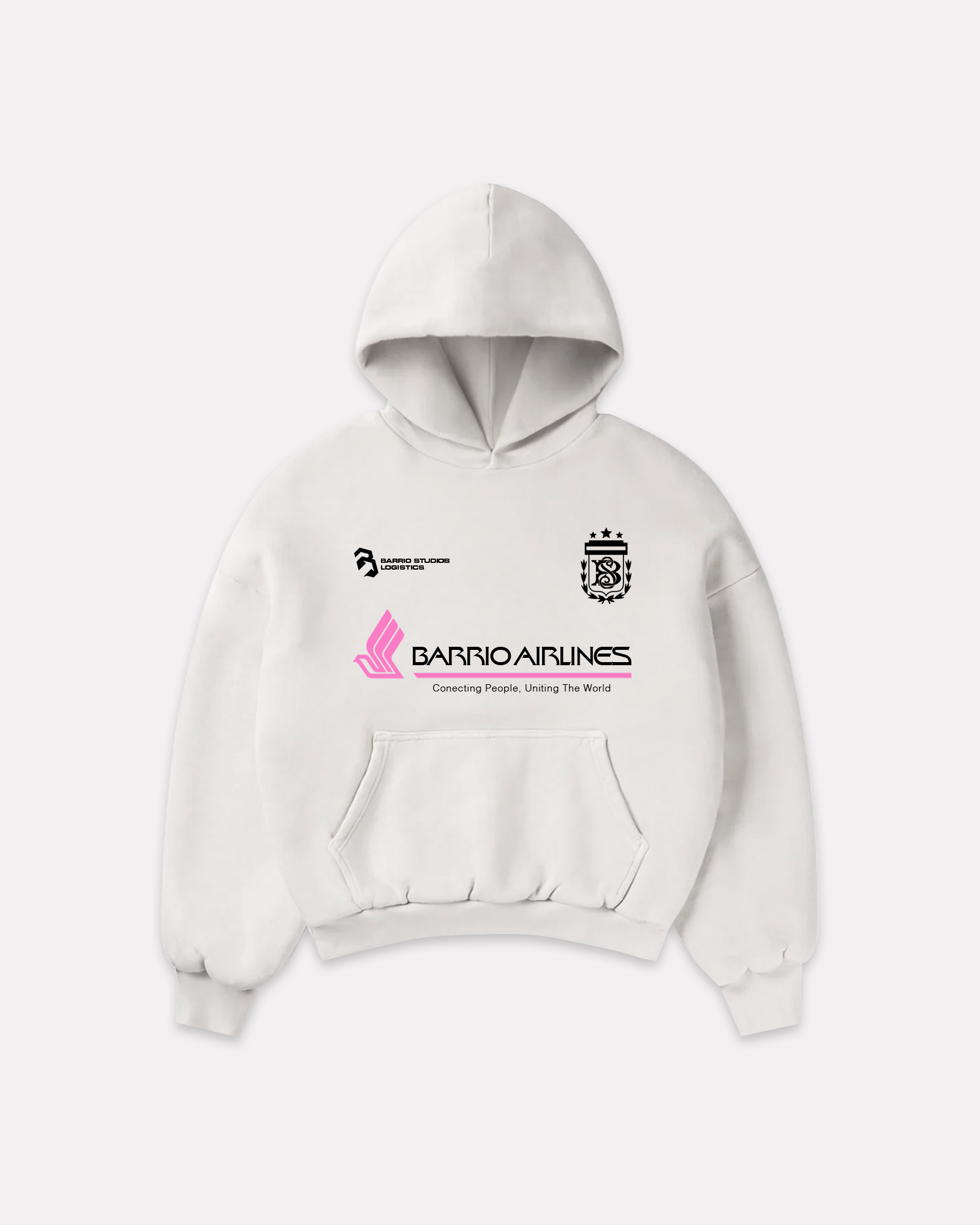 BARRIO STUDIOS - TEAM BOXY HOODIE BIANCO