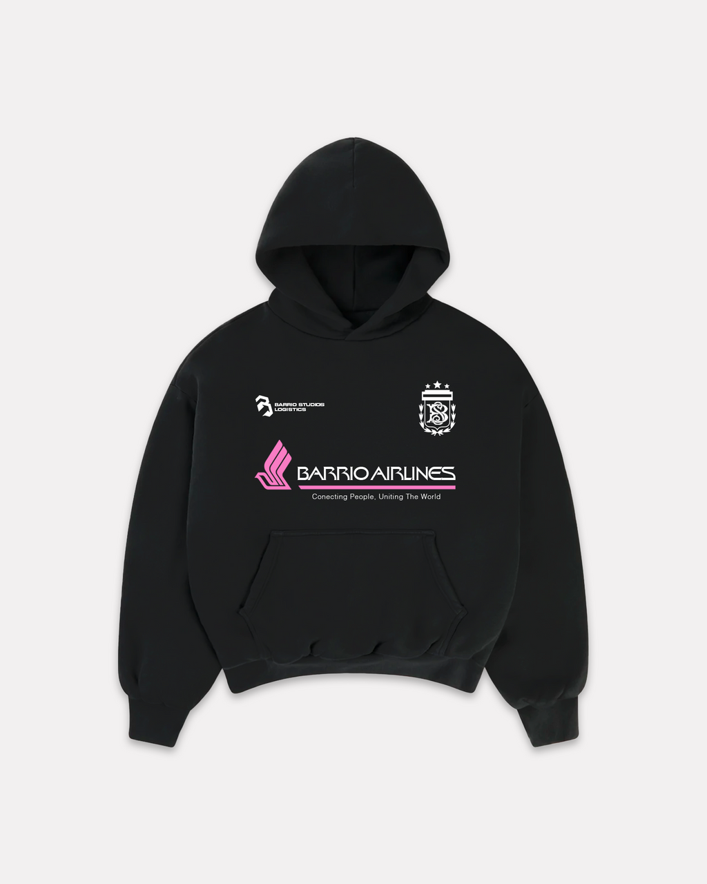 BARRIO STUDIOS - TEAM BOXY HOODIE NERO