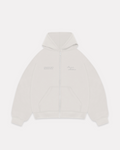 Barrio Studios - Zip up boxy hoodie bianco panna