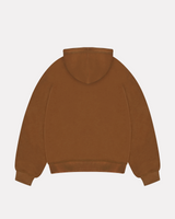 BARRIO STUDIOS - ZIP UP BOXY HOODIE TABACCO