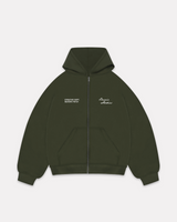 BARRIO STUDIOS - ZIP UP BOXY HOODIE VERDE FORESTA