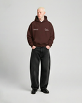 Barrio Studios - Rainbow boxy hoodie marrone