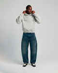 Barrio Studios - Rainbow boxy hoodie grigio chiaro