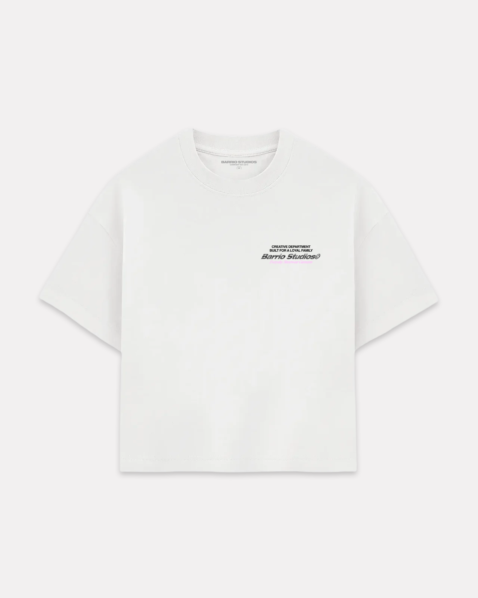 Barrio Studios - Chrome logo boxy tee bianco
