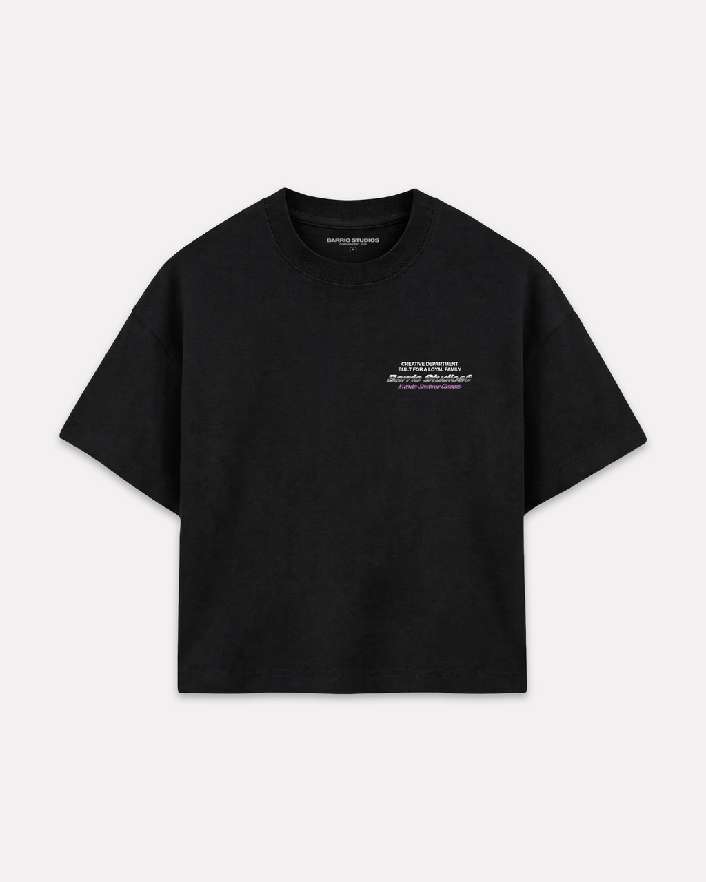 Barrio Studios - Chrome logo boxy tee nero