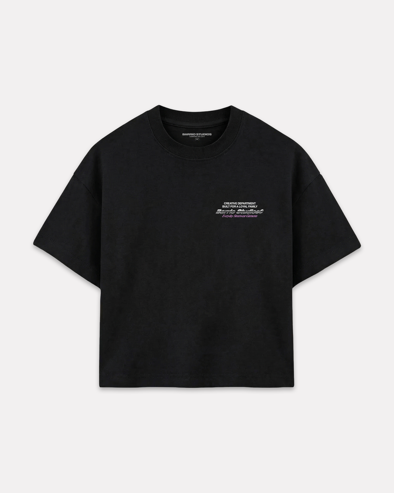 Barrio Studios - Chrome logo boxy tee nero