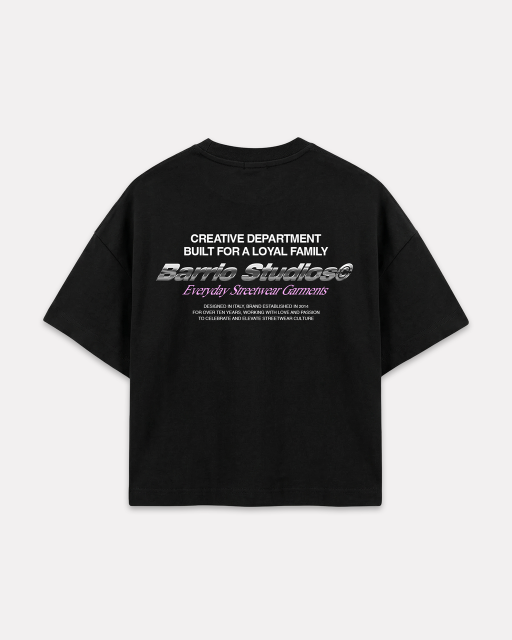 Barrio Studios - Chrome logo boxy tee nero