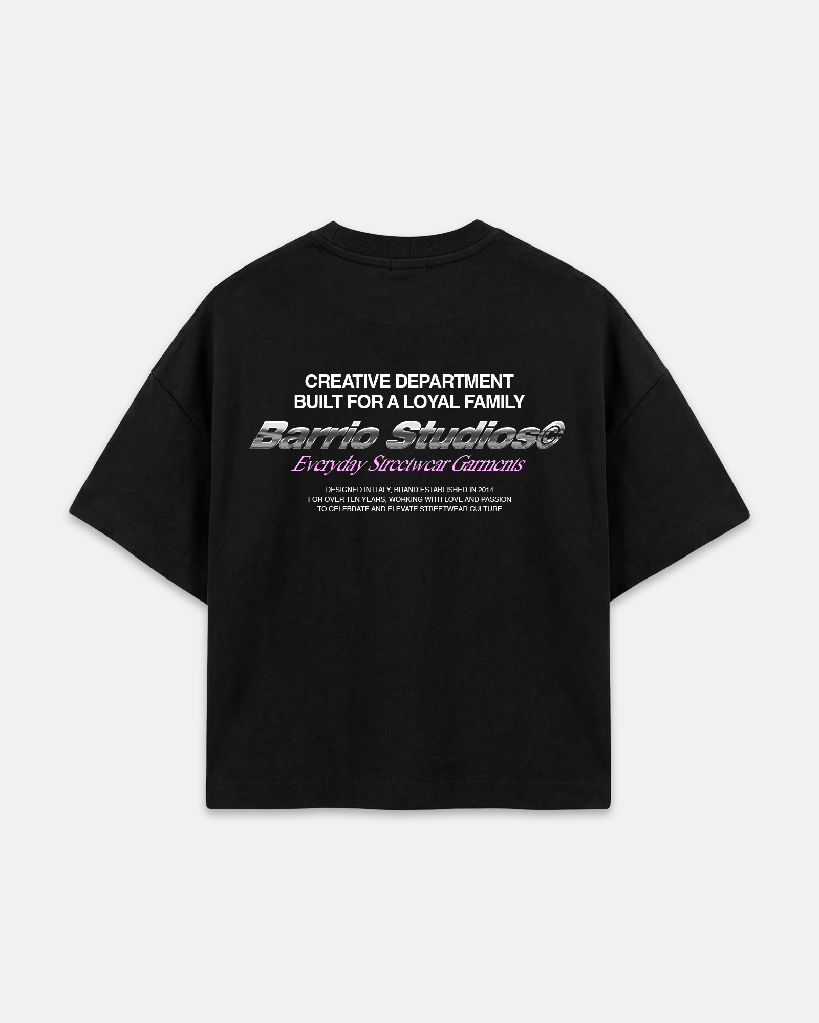 Barrio Studios - Chrome logo boxy tee nero